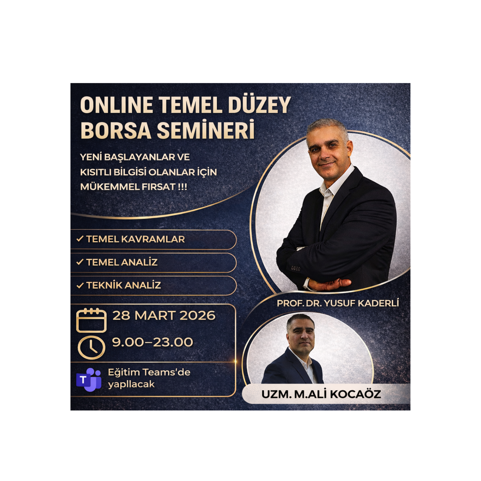 TEMEL DÜZEY BORSA EĞİTİMİ- CANLI TEAMS