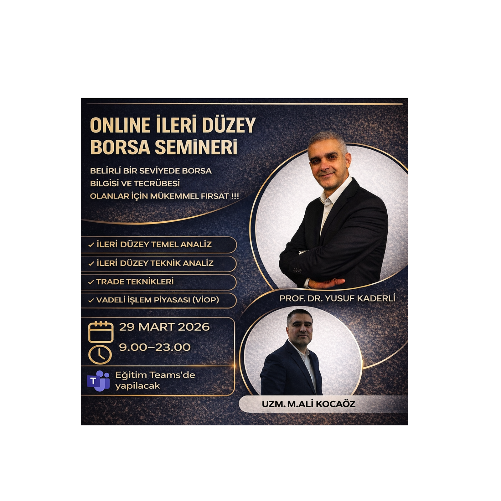 İLERİ DÜZEY BORSA EĞİTİMİ-CANLI TEAMS